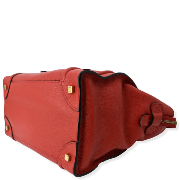 CELINE Luggage Leather Minai Tote Bag Red