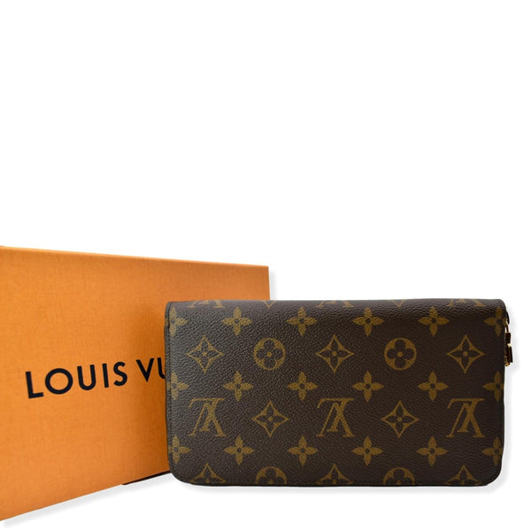 LOUIS VUITTON Monogram Canvas Zippy Long Wallet Brown