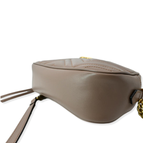 GUCCI GG Marmont Matelasse Leather Crossbody Bag Dusty Pink 447632