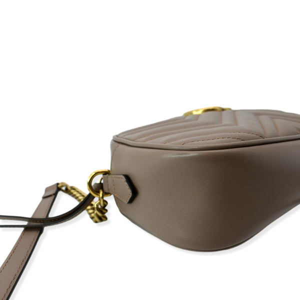 GUCCI GG Marmont Matelasse Leather Crossbody Bag Dusty Pink 447632