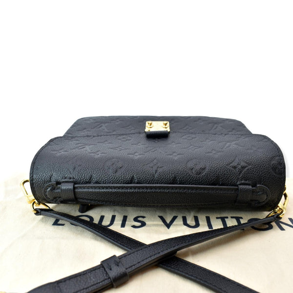 LOUIS VUITTON Metis Pochette Empreinte Leather Crossbody Bag Black