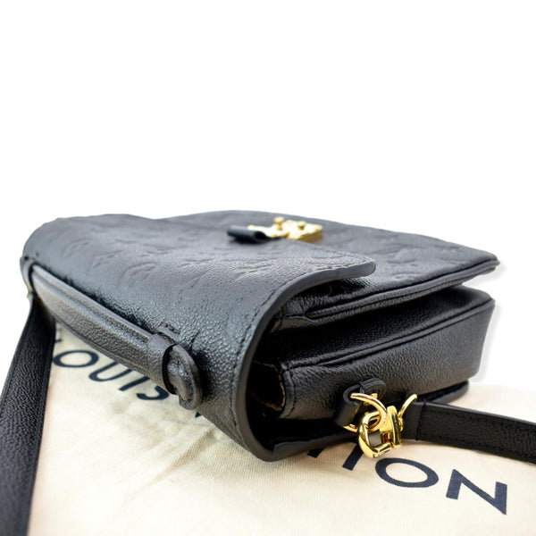 LOUIS VUITTON Metis Pochette Empreinte Leather Crossbody Bag Black
