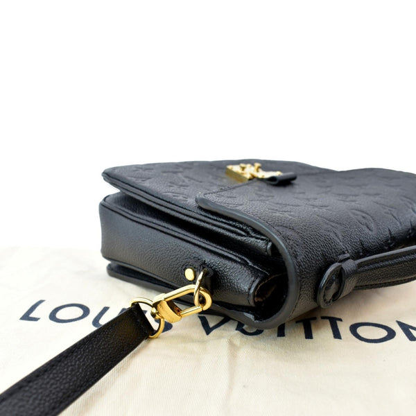 LOUIS VUITTON Metis Pochette Empreinte Leather Crossbody Bag Black