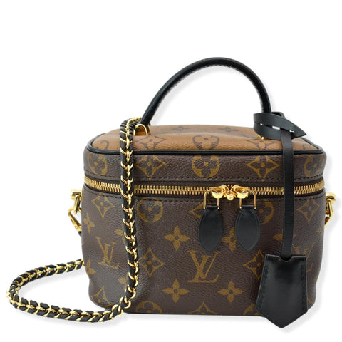LOUIS VUITTON Vanity PM Monogram Reverse Canvas Crossbody Bag Brown