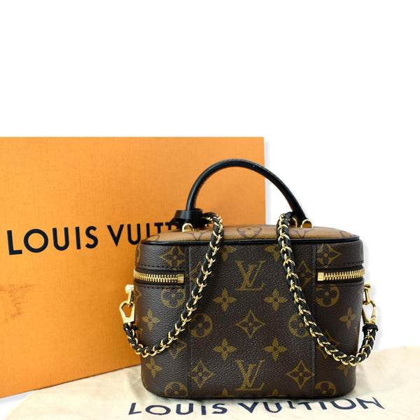 LOUIS VUITTON Vanity PM Monogram Reverse Canvas Crossbody Bag Brown