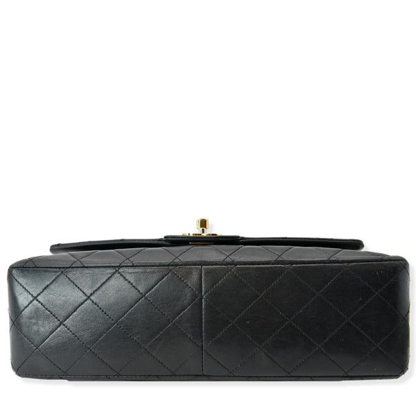 CHANEL Vintage Classic Medium Single Flap Lambskin Shoulder Bag Black