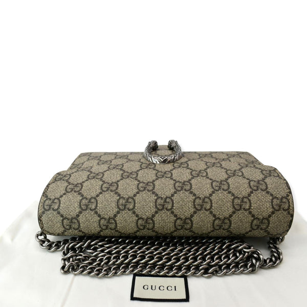 GUCCI Dionysus GG Supreme Crossbody Chain Wallet Beige 401231