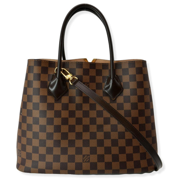 LOUIS VUITTON Kensington Damier Ebene Tote Bag Brown
