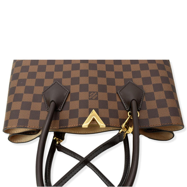 LOUIS VUITTON Kensington Damier Ebene Tote Bag Brown