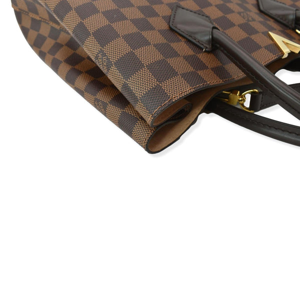 LOUIS VUITTON Kensington Damier Ebene Tote Bag Brown