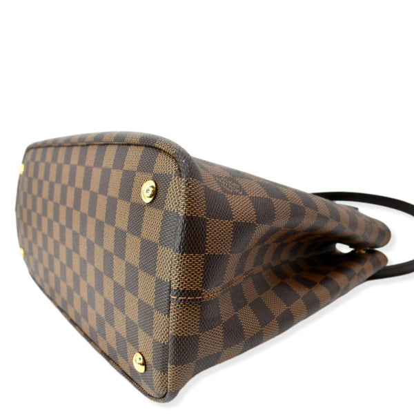 LOUIS VUITTON Kensington Damier Ebene Tote Bag Brown