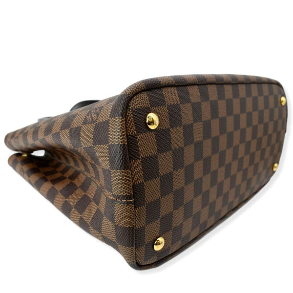 LOUIS VUITTON Kensington Damier Ebene Tote Bag Brown