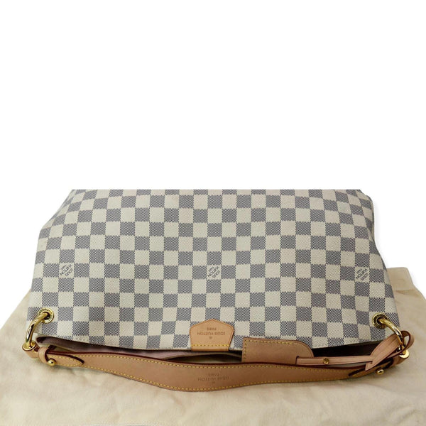 LOUIS VUITTON Graceful MM Damier Azur Hobo Shoulder Bag White