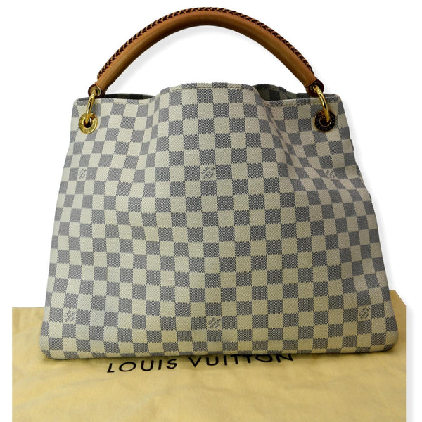 LOUIS VUITTON Artsy MM Damier Azur Hobo Bag White