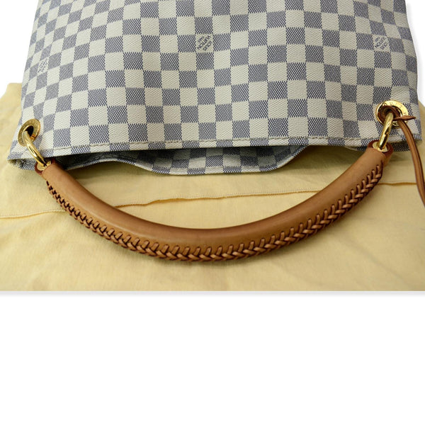 LOUIS VUITTON Artsy MM Damier Azur Hobo Bag White