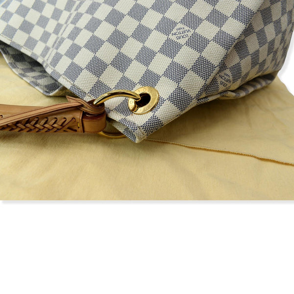 LOUIS VUITTON Artsy MM Damier Azur Hobo Bag White