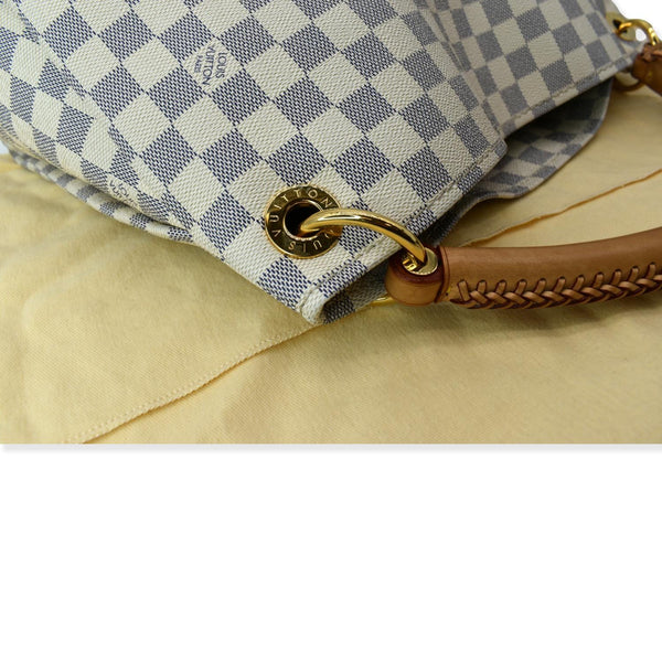 LOUIS VUITTON Artsy MM Damier Azur Hobo Bag White