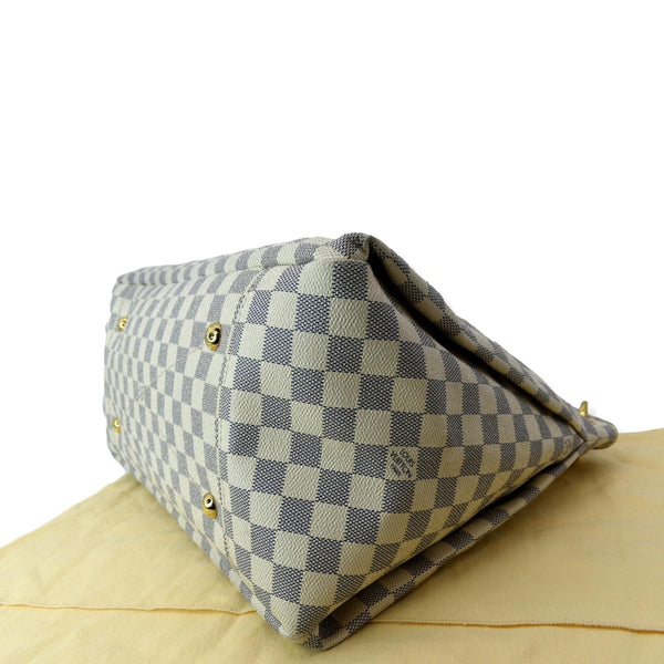 LOUIS VUITTON Artsy MM Damier Azur Hobo Bag White
