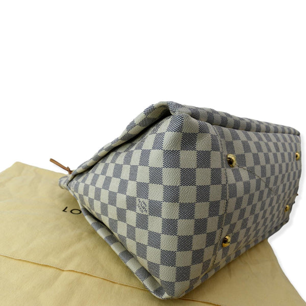 LOUIS VUITTON Artsy MM Damier Azur Hobo Bag White