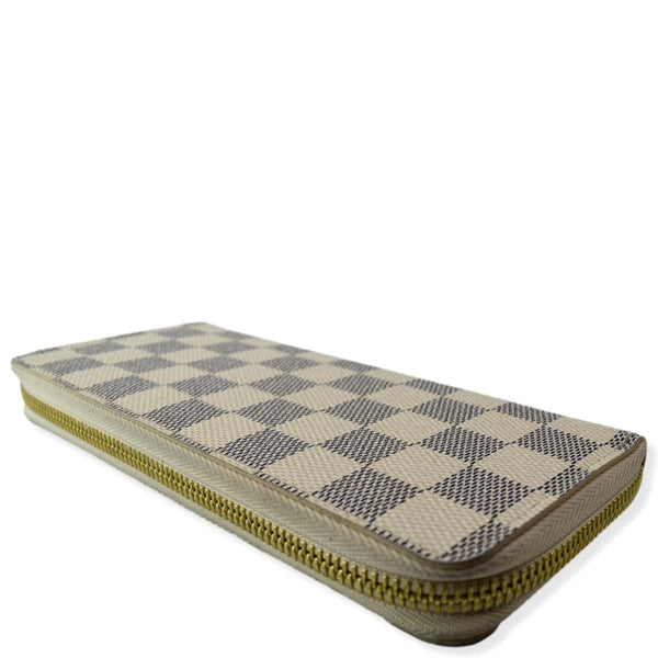 LOUIS VUITTON Clemence Damier Azur Wallet White
