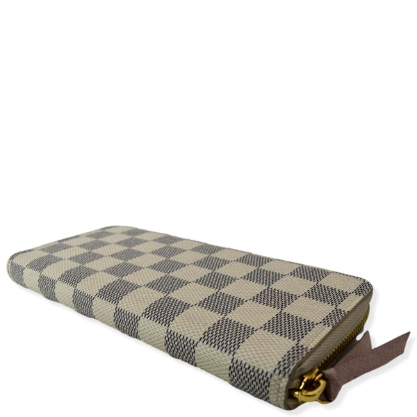 LOUIS VUITTON Clemence Damier Azur Wallet White