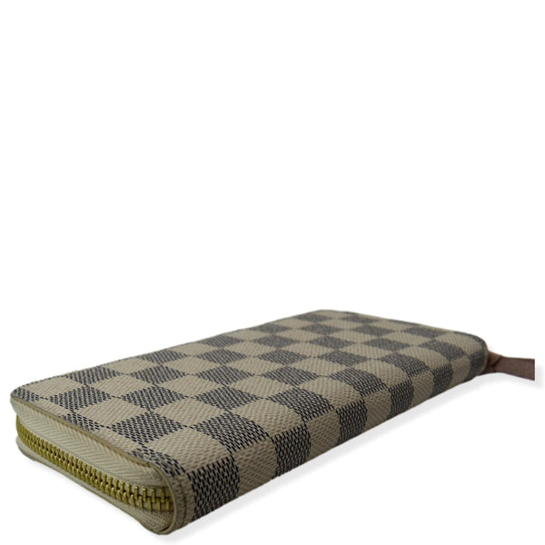 LOUIS VUITTON Clemence Damier Azur Wallet White