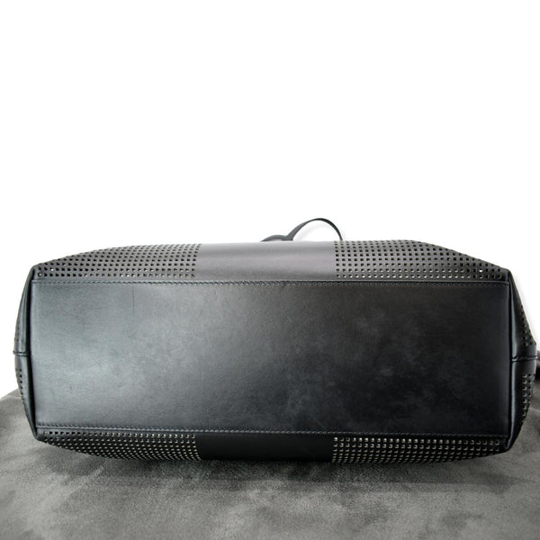 Tom Ford East/West Graphic T Perforated Leather Tote Bag