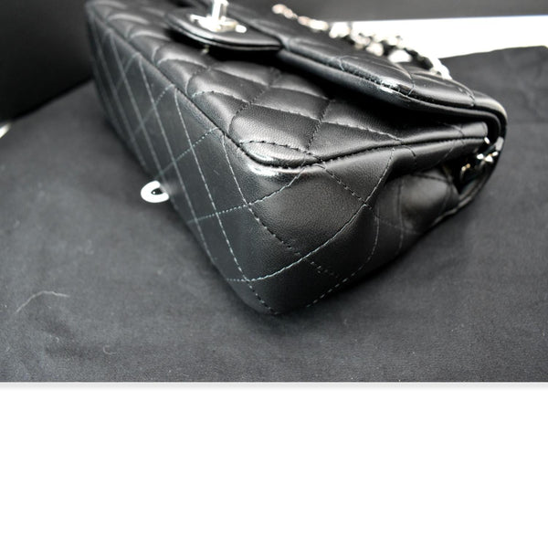 Chanel Classic Rectangle Flap Mini Lambskin Leather Crossbody Bag Black - Hot Deals