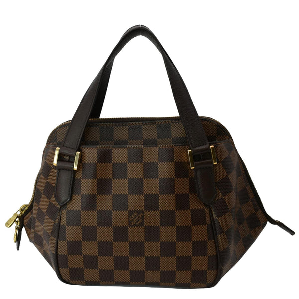 LOUIS VUITTON Belem PM Damier Ebene Satchel Bag Brown