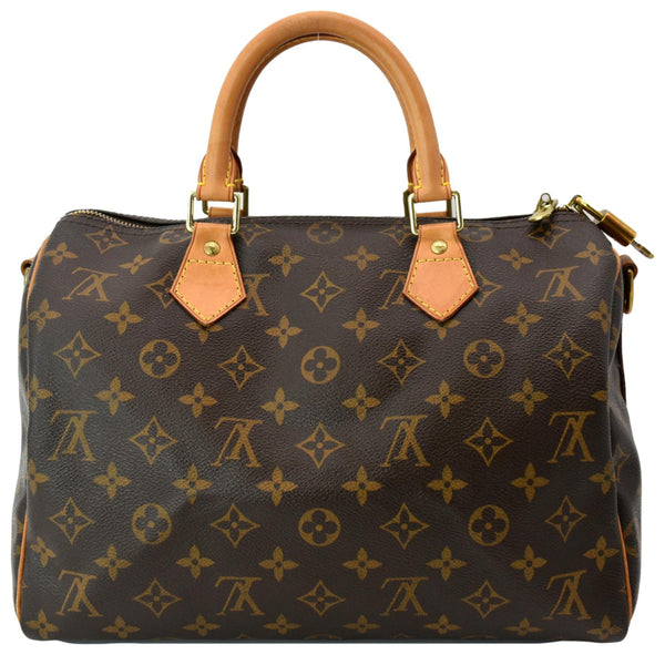 LOUIS VUITTON Speedy 30 Bandouliere Monogram Canvas Shoulder Bag Brown