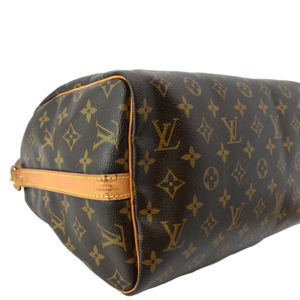 LOUIS VUITTON Speedy 30 Bandouliere Monogram Canvas Shoulder Bag Brown
