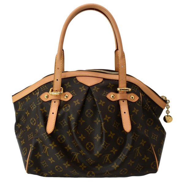 LOUIS VUITTON Tivoli PM Monogram Canvas Satchel Bag Brown