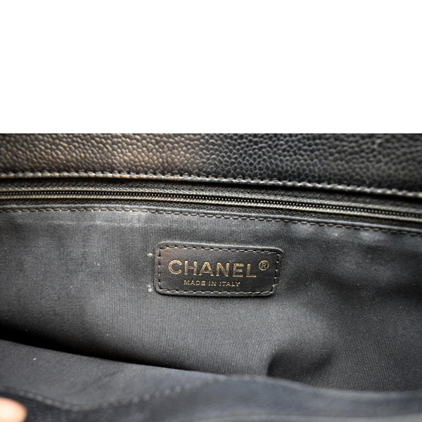 CHANEL Grand Shopping GST Caviar Leather Tote Bag Black