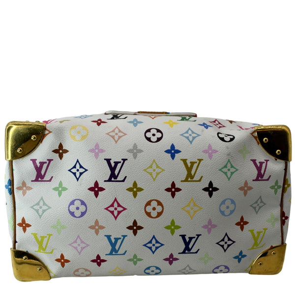 LOUIS VUITTON Speedy 30 Monogram Multicolor Satchel Bag White