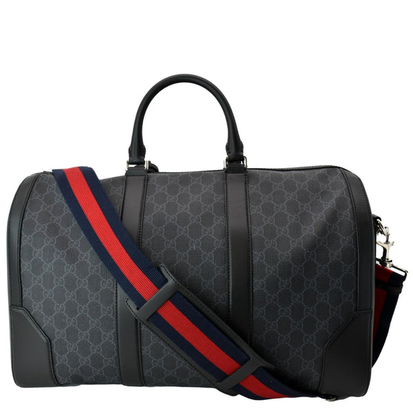 GUCCI Carry-on GG Supreme Canvas Duffle Bag Black 474131