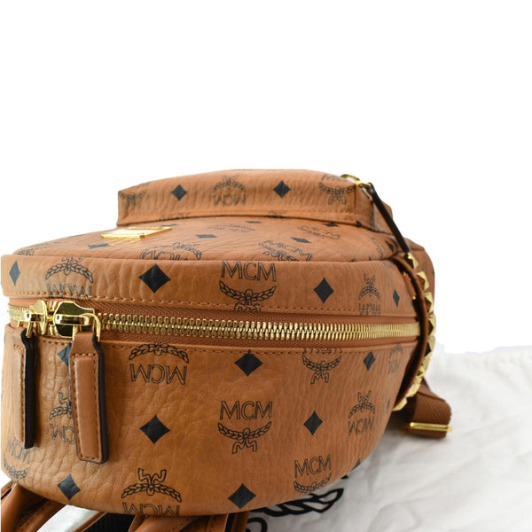 MCM Stark Classic Visetos Canvas Backpack Bag Cognac
