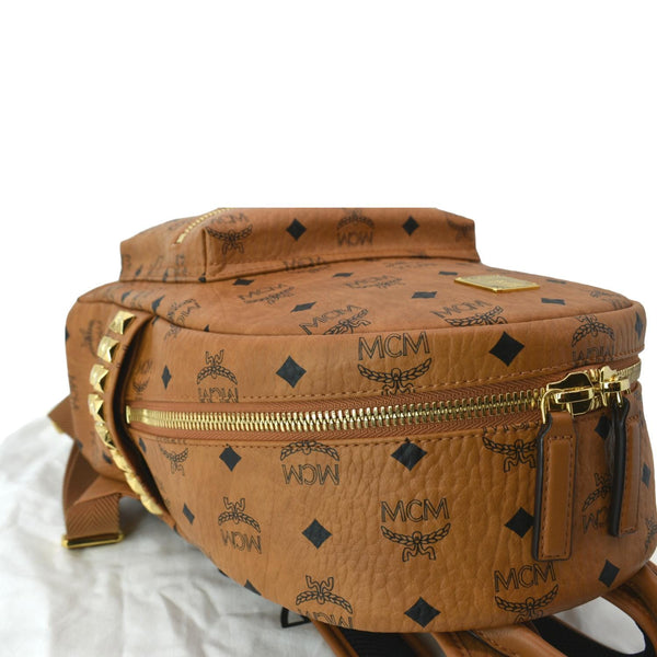 MCM Stark Classic Visetos Canvas Backpack Bag Cognac