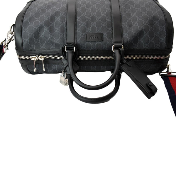 GUCCI Carry-on GG Supreme Canvas Duffle Bag Black 474131