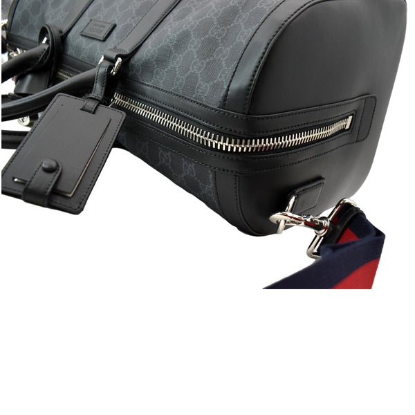 GUCCI Carry-on GG Supreme Canvas Duffle Bag Black 474131
