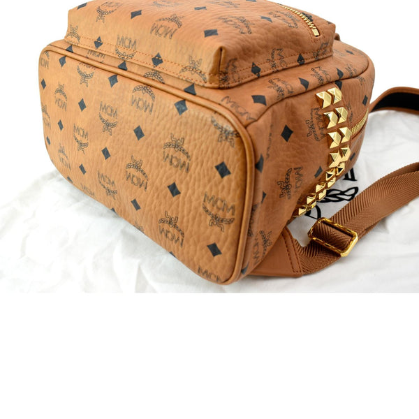 MCM Stark Classic Visetos Canvas Backpack Bag Cognac