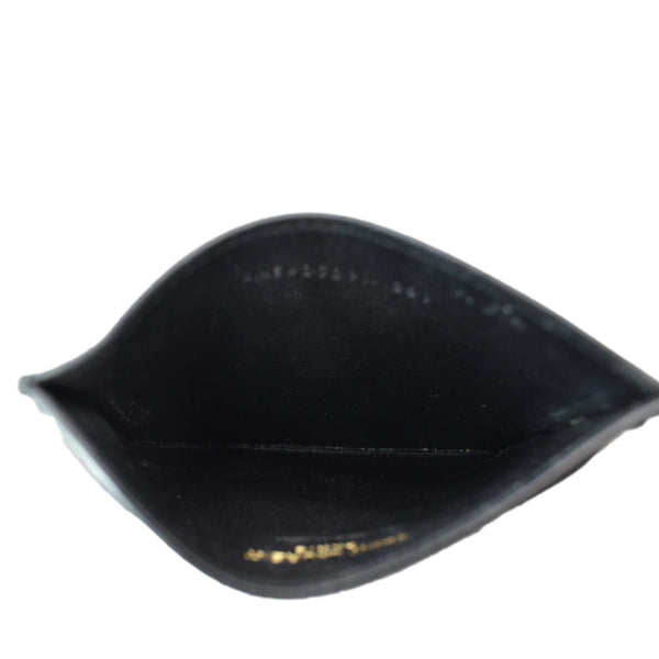 YVES SAINT LAURENT Monogram Grain Leather Card Case Black