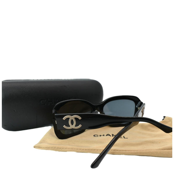 CHANEL 5102 C.501/87 CC Logo Black Sunglasses Dark Gray Lens