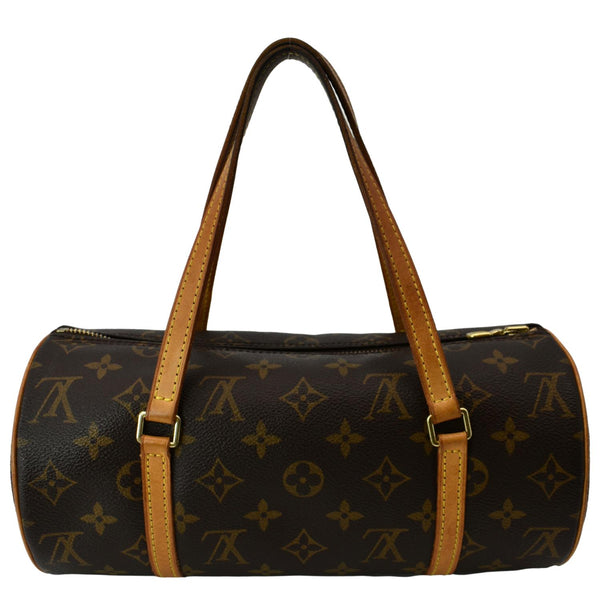 LOUIS VUITTON Papillon 26 Monogram Canvas Satchel Bag Brown