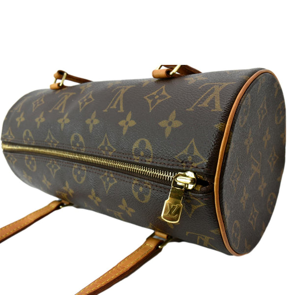 LOUIS VUITTON Papillon 26 Monogram Canvas Satchel Bag Brown