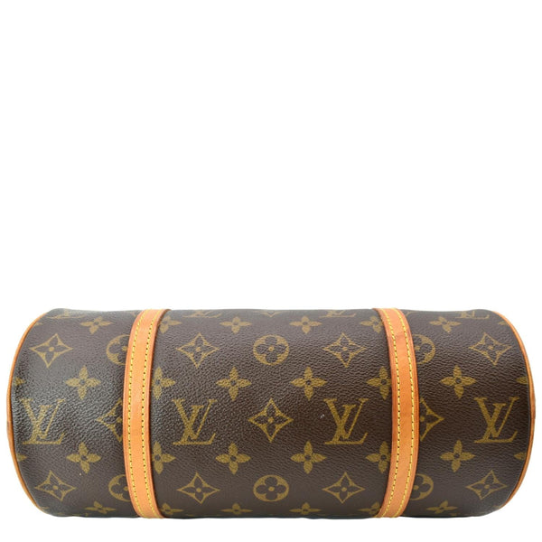 LOUIS VUITTON Papillon 26 Monogram Canvas Satchel Bag Brown