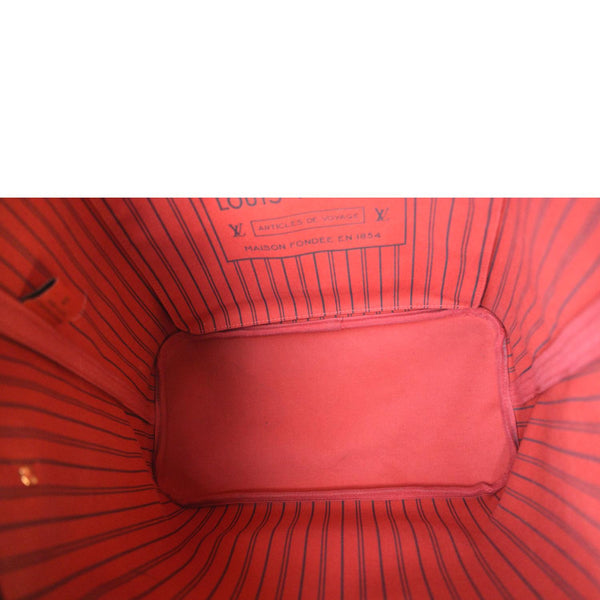 LOUIS VUITTON Neverfull MM Damier Ebene Shoulder Bag Brown