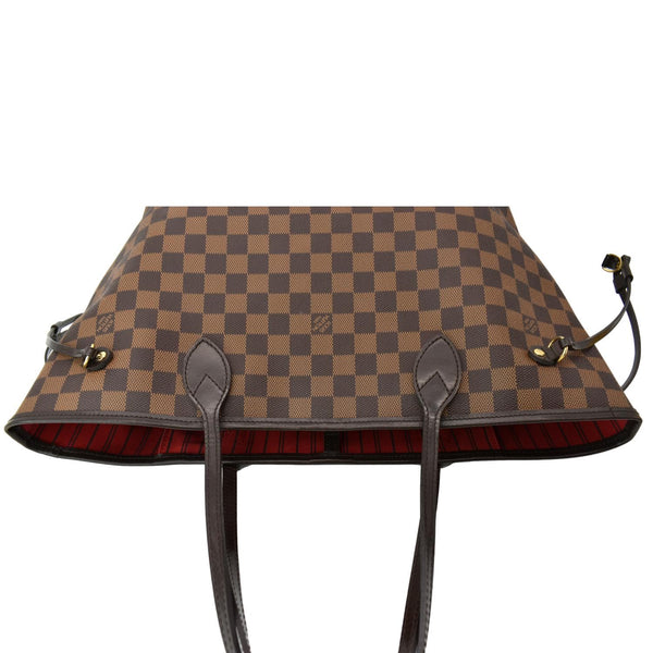 LOUIS VUITTON Neverfull MM Damier Ebene Shoulder Bag Brown