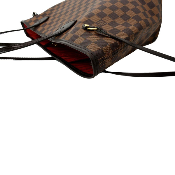 LOUIS VUITTON Neverfull MM Damier Ebene Shoulder Bag Brown