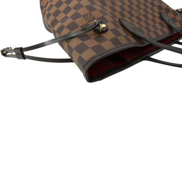 LOUIS VUITTON Neverfull MM Damier Ebene Shoulder Bag Brown