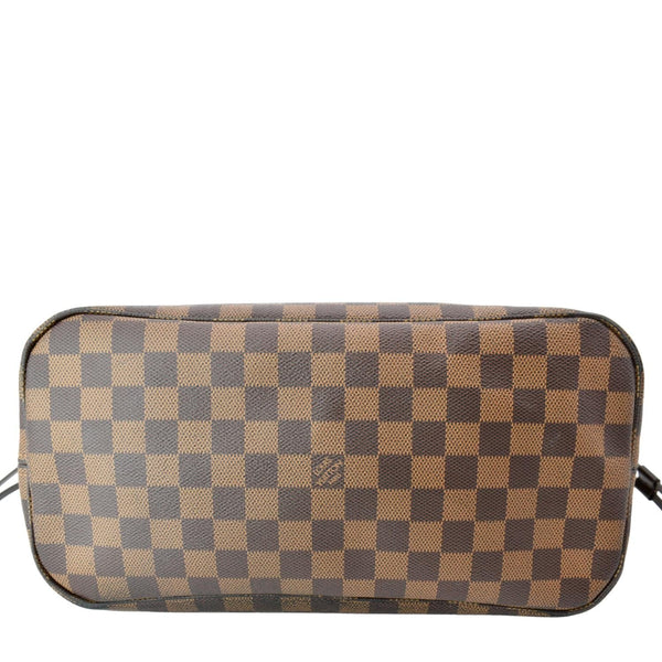 LOUIS VUITTON Neverfull MM Damier Ebene Shoulder Bag Brown